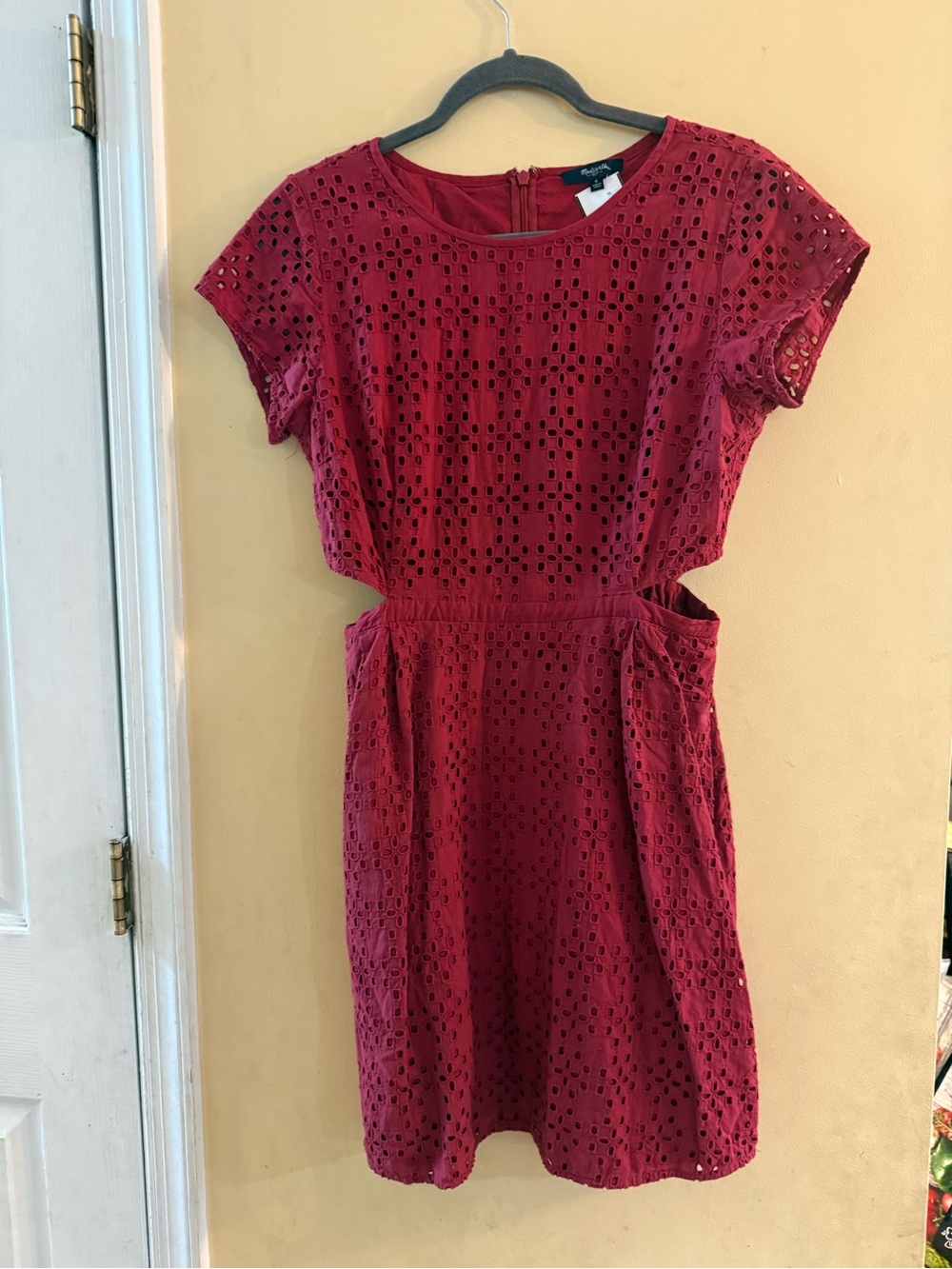 Madewell Eyelet Happening Cutout Dress, size 6